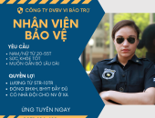 VI BẢO TRỢ TUYỂN DỤNG VỊ TRÍ NHÂN VIÊN BẢO VỆ